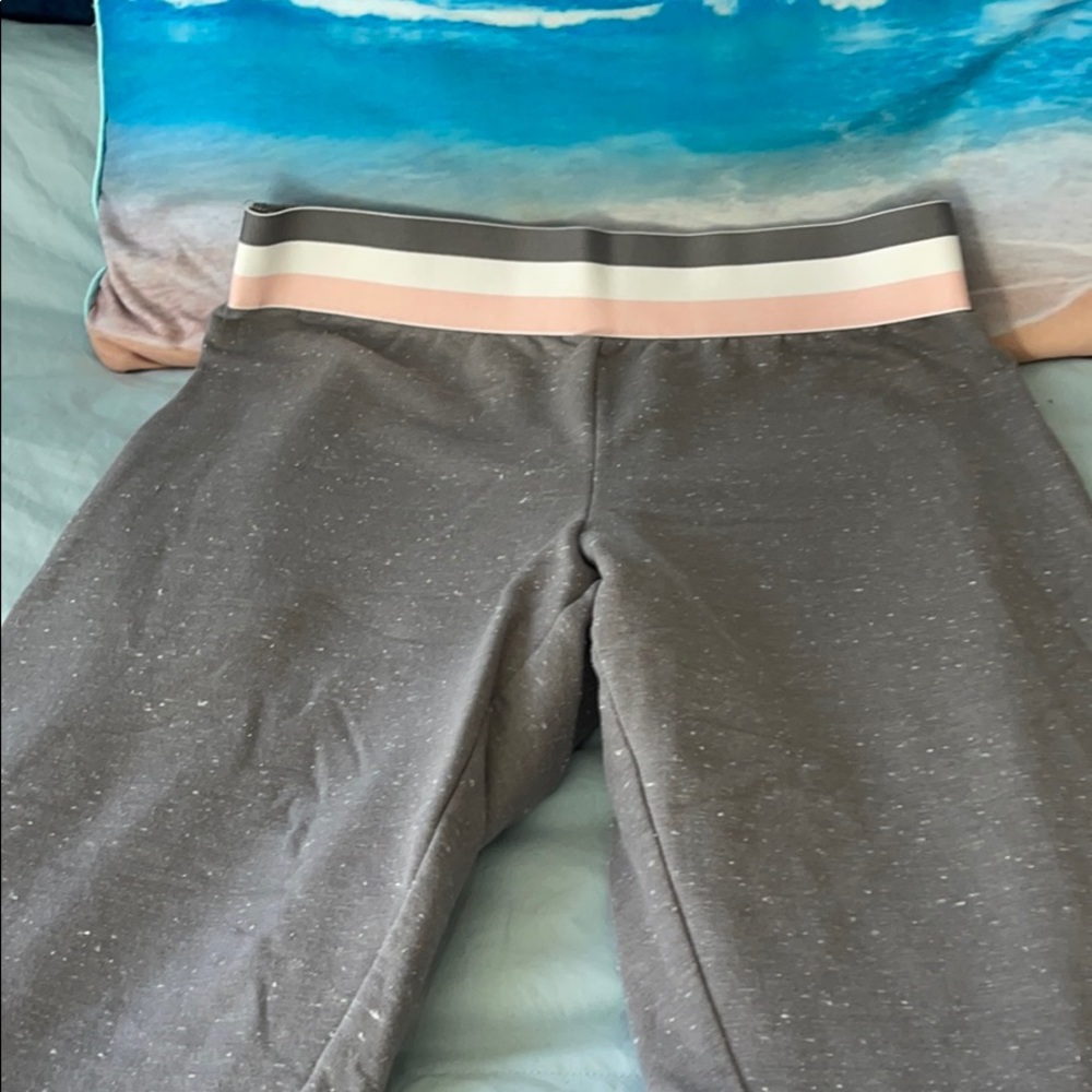 Grey,pink sweat pants
